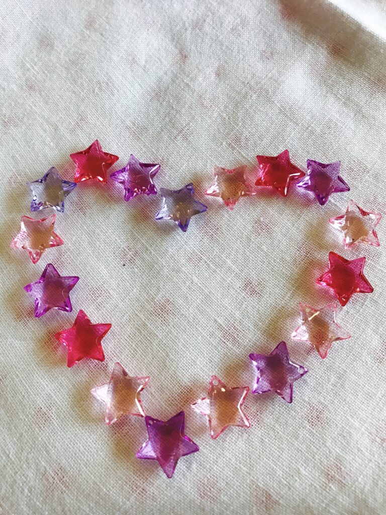 ein Herz aus glassteinen
